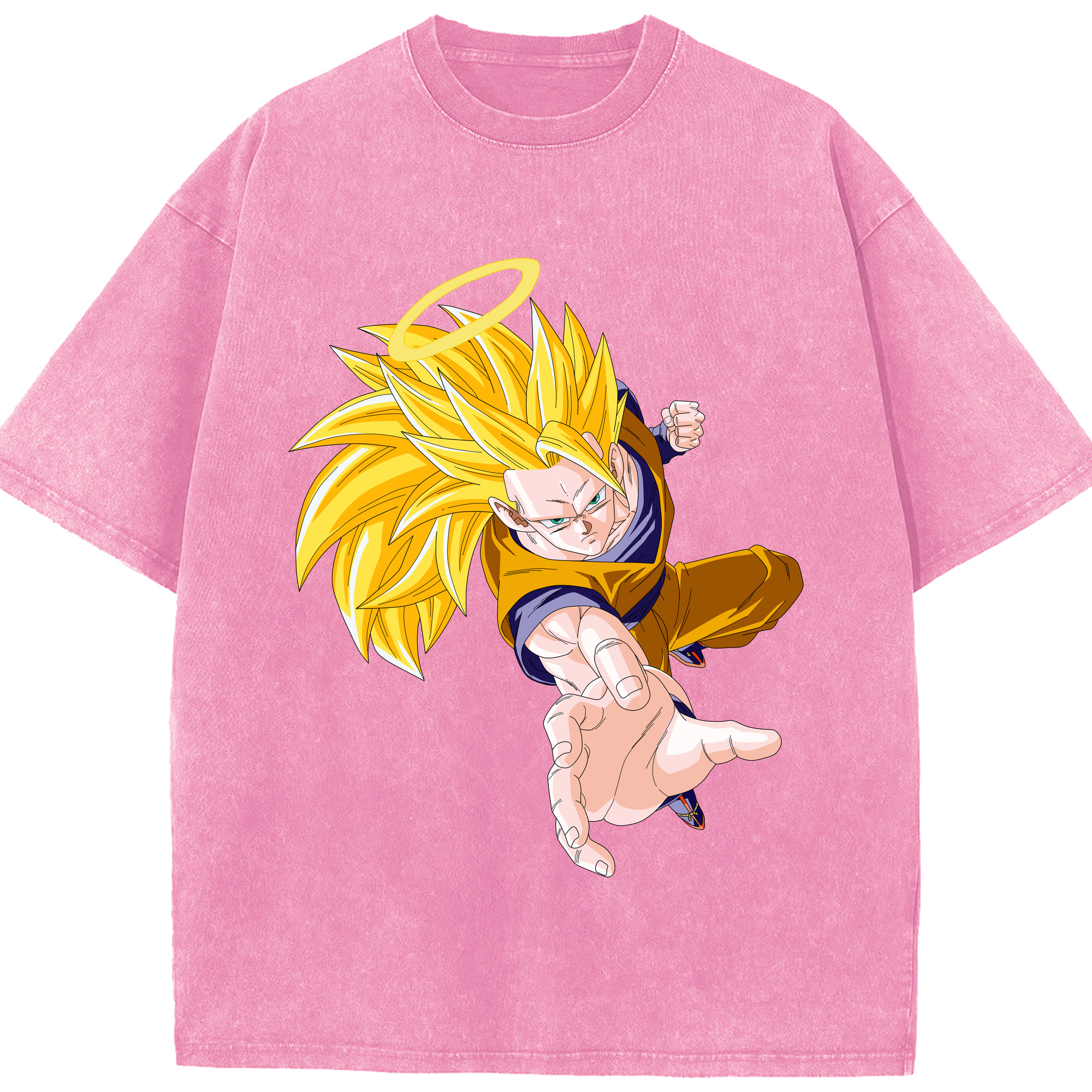 （画像用） ドラゴンボール 孫悟空（そん ごくう）Son Goku カカロット DRAGON BALL Kakarotto 綿100% ヴィンテージ風 半袖Tシャツ（フロントプリント）